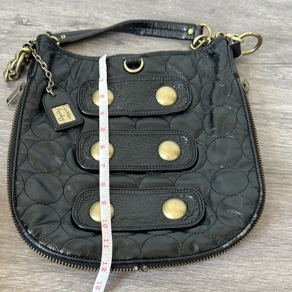 Cynthia Rowley Black Hobo with Gold-Tone Stud Accents